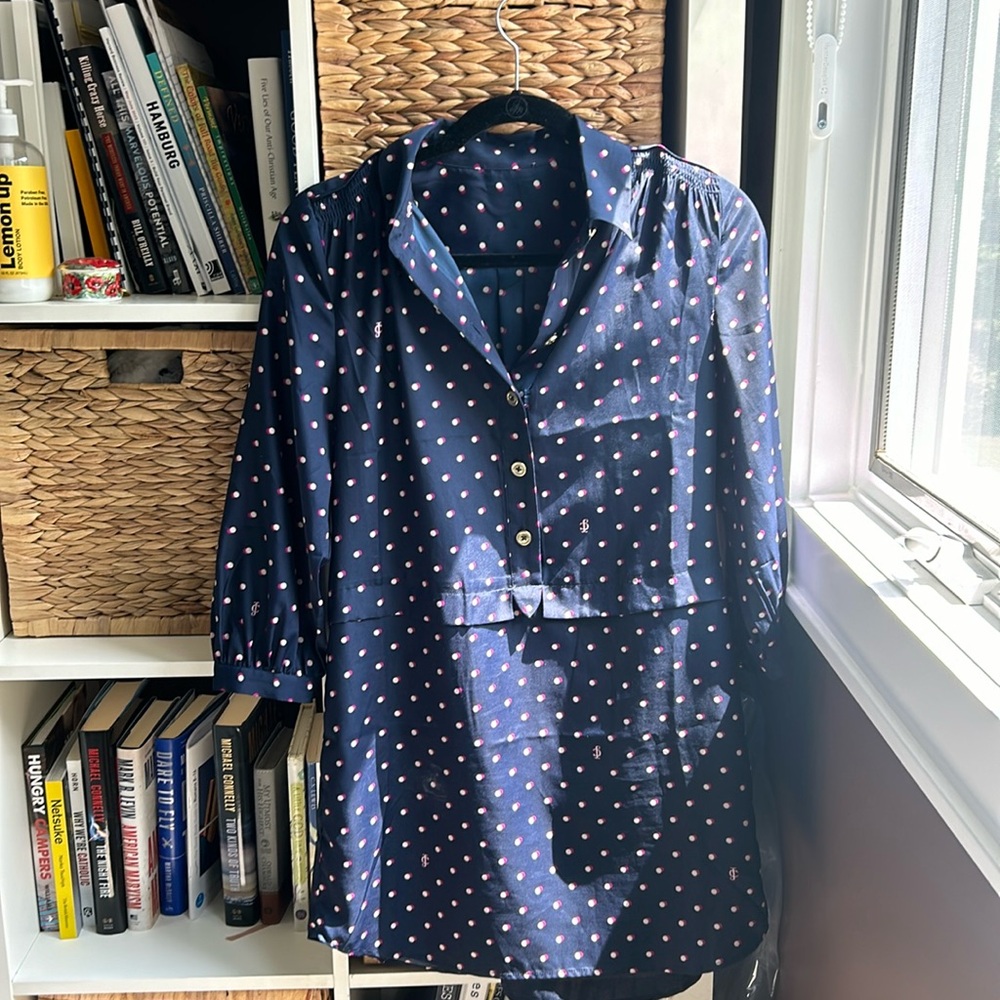Jcrew Button Down Patterned Dress - image 1